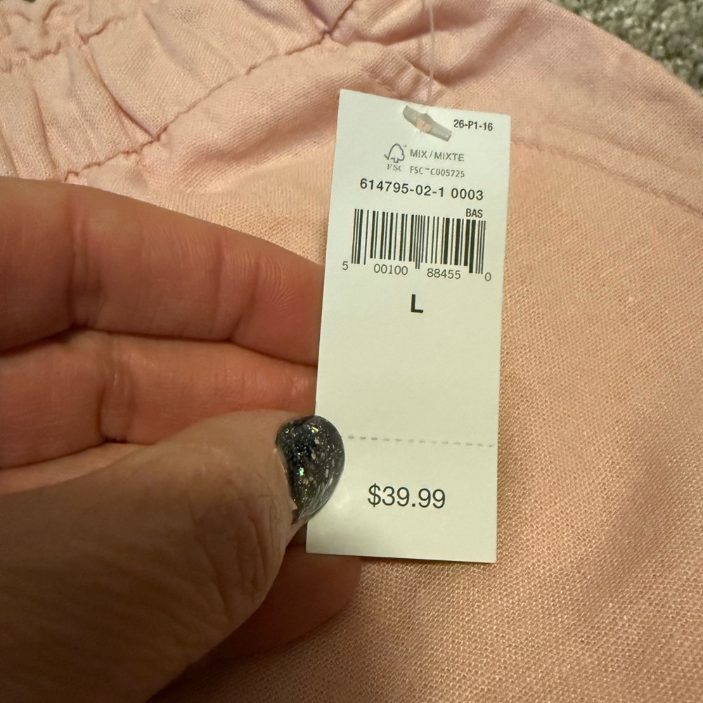 NWT Gap Misty Rose Women's Drawstring Linen Shorts - Picture 7 of 7